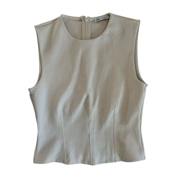 ZARA Women's Two Piece Top + Maxi Skirt Set in Nude Size Large - Picture 3 of 9